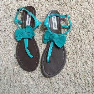 Teal bow flat Steve Madden sandals Sz. 9